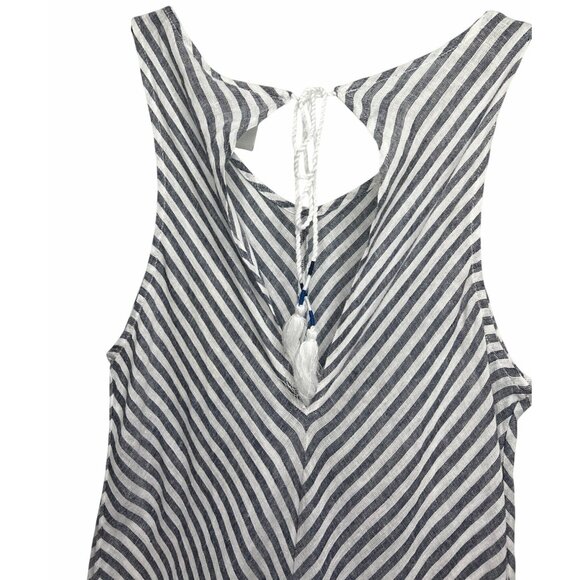 Joie Striped Sleeveless Maxi Dress With Back Tie Detail Medium - Picture 3 of 9